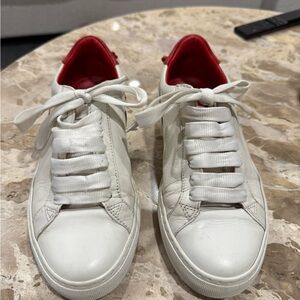 Women's White and Red Sneakers Givenchy